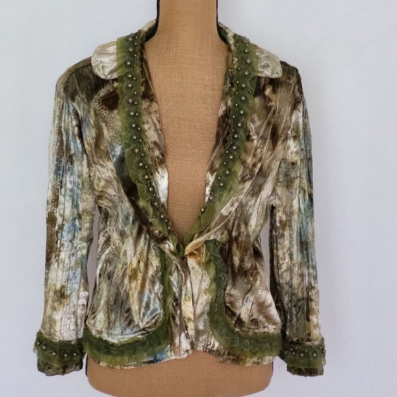 Pretty Angel Jackets & Blazers - Pretty Angel medium green silk jacket